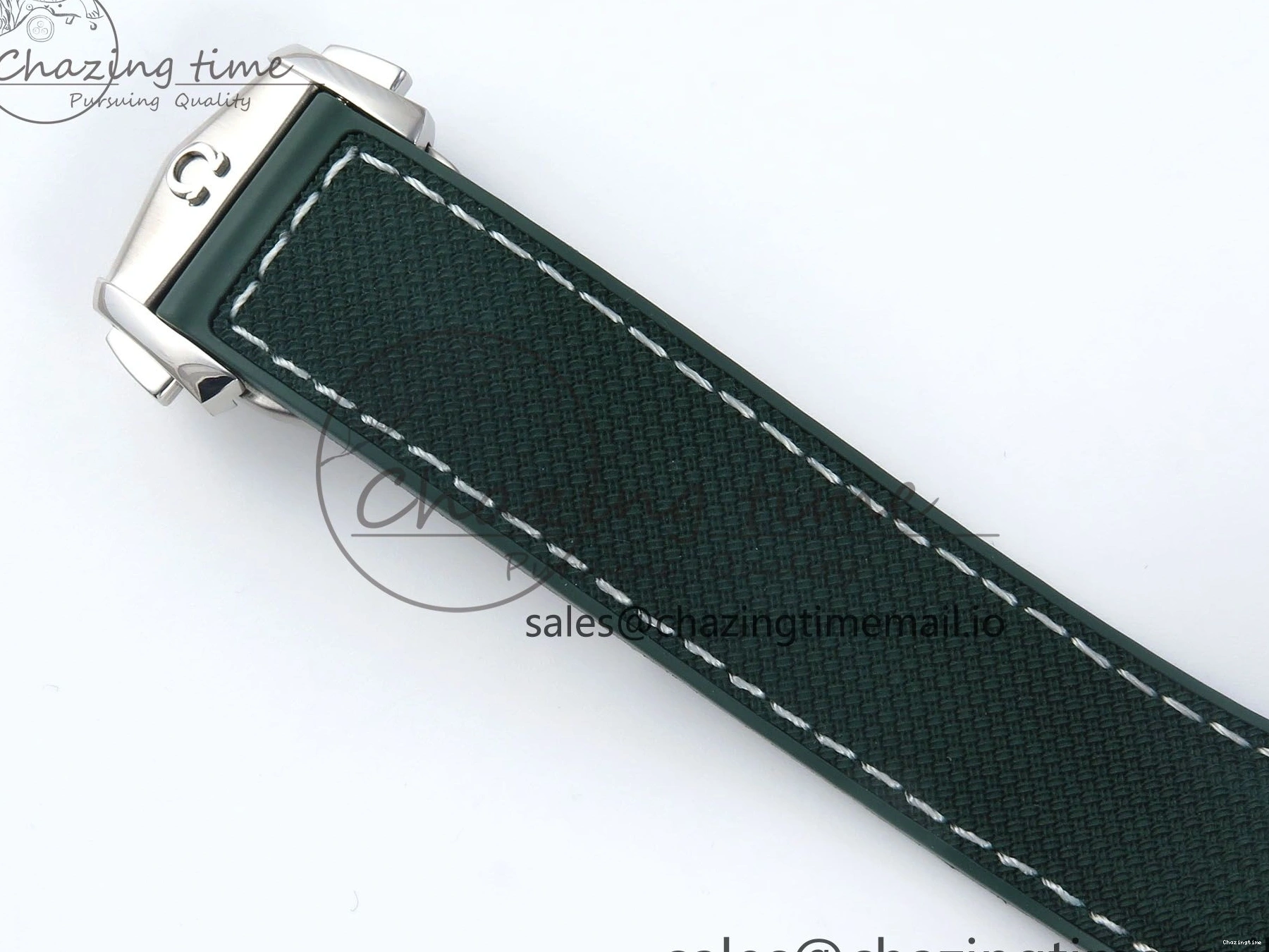 0401 Bold Seamaster Planet Ocean 600M 43.5mm SS SCF 1:1 Best Edition Green Bezel Gray Dial on Green Rubber Strap A8900 Super Clone 7666